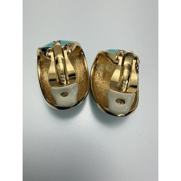 Ciner Luxury Feline Head Turquoise Beaded Necklace Earrings Set Vtg Stunning - Picture 13 of 16